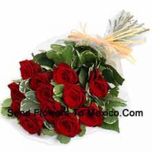 12 rose rosse selezionate a mano