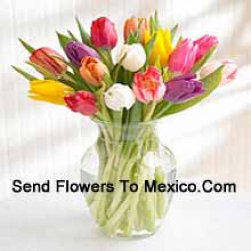 Beautiful Assorted Tulips in Vase