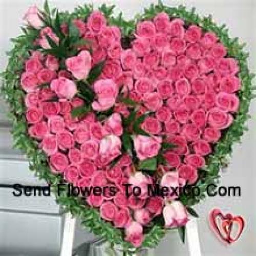 100 Pink Elegant Roses