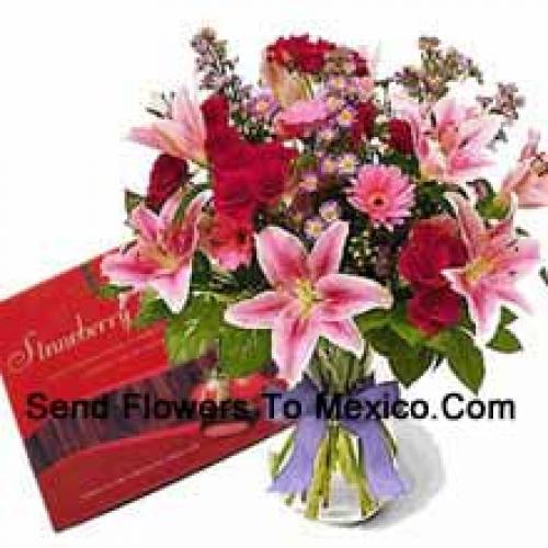 Elegant Mixed Flowers with Chocolates