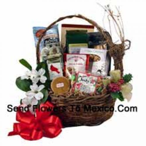 Gift basket Containing Assorted Snacks